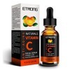 Sérum à la vitamine C pour le visage avec acide hyaluronique, vitamine E, 20 % de vitamine C pour anti-rides, cernes, ridules