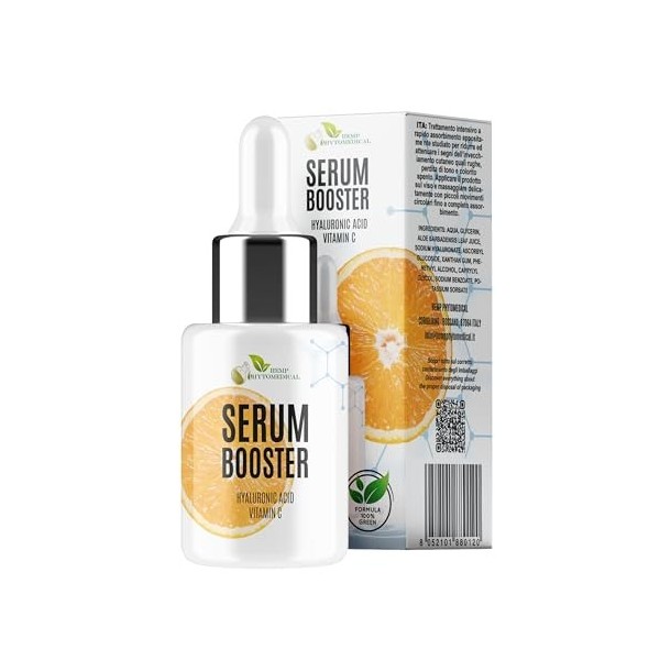 Sérum Booster MY SKINCARE - 100% GREEN - Acide Hyaluronique et Vitamine C. Éclaircissant, Anti-taches, Régénérant. 30 ml Fabr