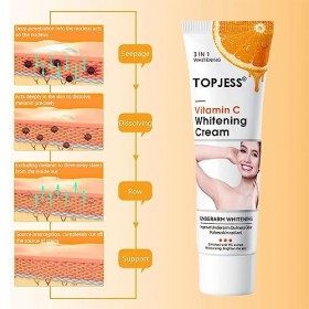 Crème Blanchissante, Underarm Whitening Cream, Crème éclaircissante pour Aisselles, Armpit Whitening Cream, Lightening Cream 