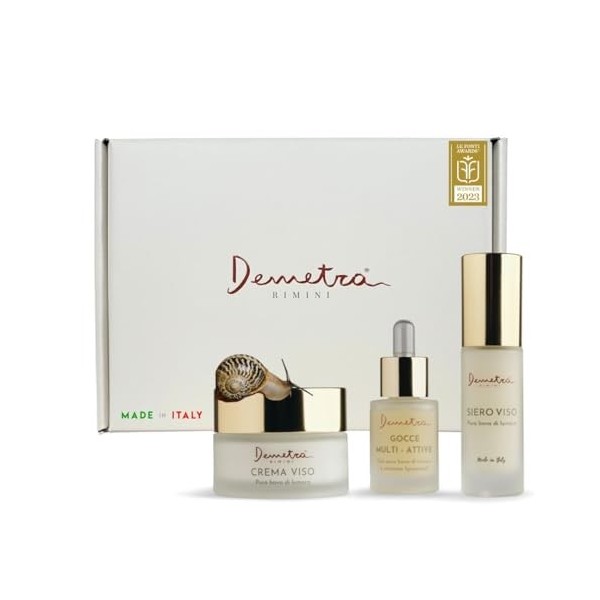 DEMETRA Creme Anti Rides Femme - Bave Escargot Visage, Acide Hyaluronique Serum Visage, Serum Vitamine C, Creme Visage - For