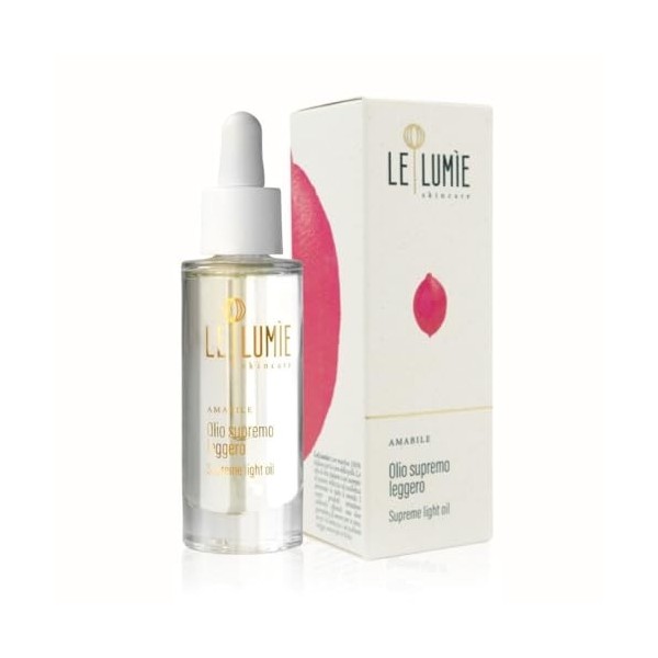 Le Lumie Amabile - Huile Visage Suprême Anti-Rides Hydratante et Illuminatrice 99% naturelle Vitamine E D3 Avocat Olive Argan