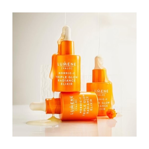 LUMENE Nordic-C [Valo] Sérum vitamine C Triple Glow Radiance Elixir avec triple pouvoir antioxydant, végétalien 30 ml