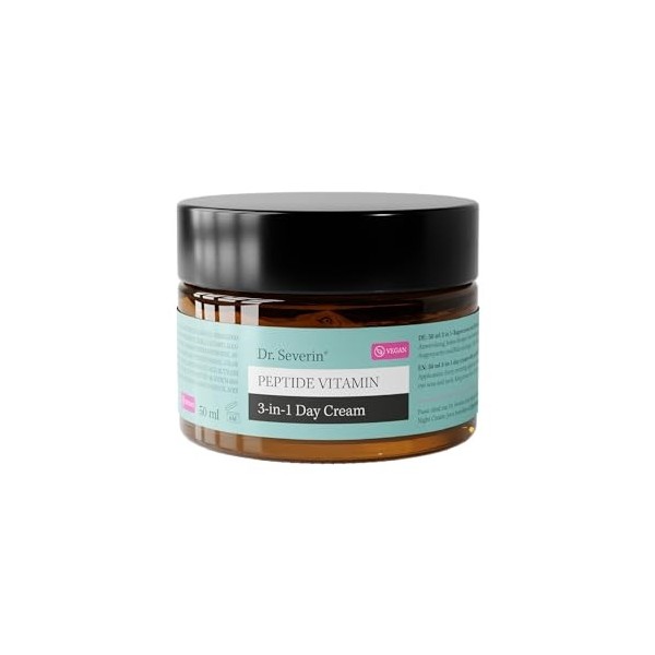 Dr. Severin Peptide Vitamine Crème de jour 3 en 1 50 ml I Formule avec rétinol végétalien bacuchiol , niacinamide vitamine 