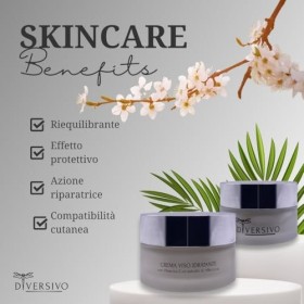 DIVERSIVO - Crème Visage Hydratante Abricot et Vitamine E pour Peaux Sensibles, Anti-rides et Antioxydant - Vegana, Sans Para