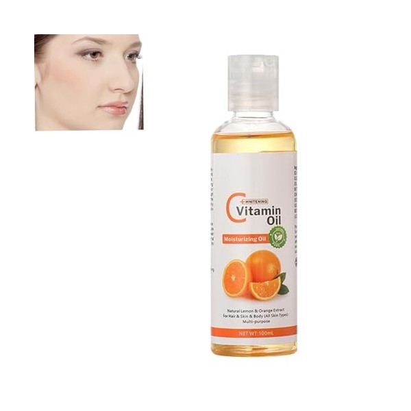 Sérum Visage à la Vitamine C,Huile de Massage à la Vitamine C,Huile de Vitamine C Anti-âge,Essence de Vitamine C pour la Peau