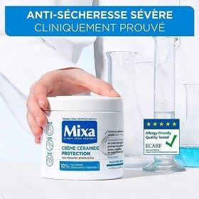 Mixa Expert Peau Sensible - Crème Céramide Protection - Anti-Sécheresse Sévère - Peaux Très Sèches et Fragilisées - Visage, C