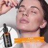 Sérum Anti-âge de Vitamine C pour Le Visage, Formule Organique Organique Anti-élimination de Ride dessence dacide hyaluroni