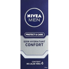 NIVEA MEN Protect & Care Soin Confort Hydratant 1 x 75 ml , Soin visage enrichi en Vitamine B5 et Aloe Vera, Crème Hydratant