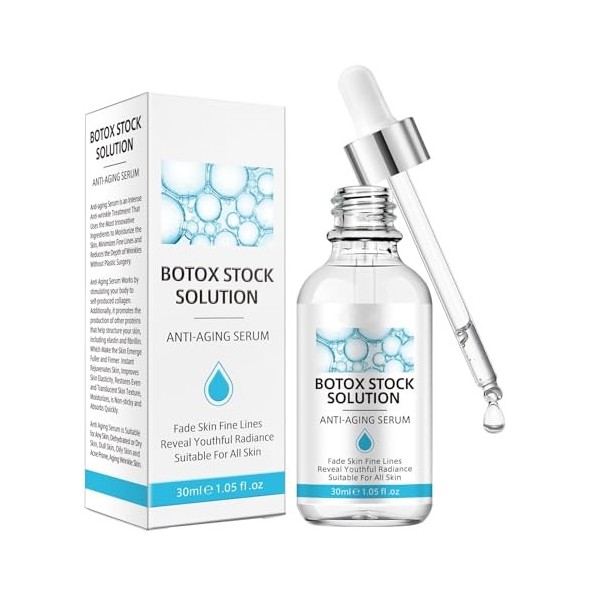 B_otox Sérum à effet immédiat pour le visage, sérum anti-âge et taches sombres, solution B_otox Stock Solution sérum pour le 