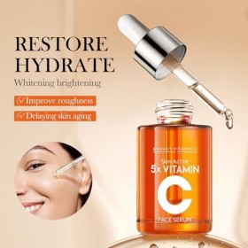 Sérum Visage À La Vitamine C, Sérum Réparateur Naturel Pour Le Visage, Essence Hydratante Pour Le Visage, Essence Soin La Pea