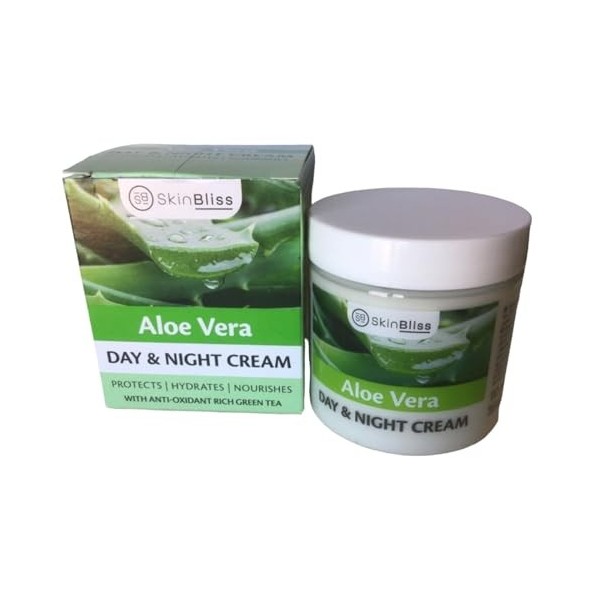 Crème de jour et de nuit à lAloe Vera Skin Bliss, 110 ml, crème 2 en 1, Beauté & Bien-être, Tout Type de Peau, Apaisant - Hy