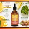 Luminer Sérum Vitamine C 100ml, Sérum Visage à lAcide Hyaluronique, Formule Anti-Rides Naturelle à la Bave dEscargot, Aloe 