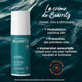 Laboratoires de Biarritz – La Crème de Biarritz – Hydrate & Aide à Prévenir les Premières Rides – Formule Vegan – Certifiée B