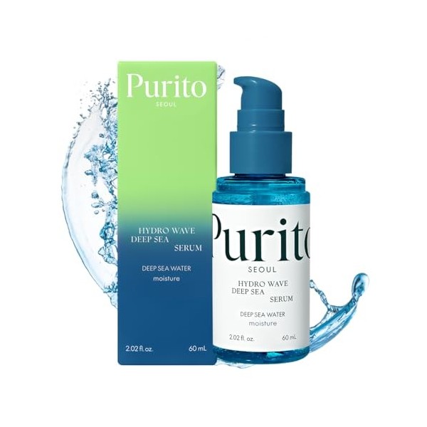 PURITO Deep Sea Serum, Lightweight, Hydrating, for All Skin Types, Ampoule, Facial Serum for face, Vegan & Cruelty-Free, Kore