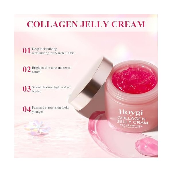 Collagen Jelly Cream 100g Crème Anti-Âge Au Collagène Pour Le Visage Korean Face cream Collagen Face Mask Stimule lhydratati