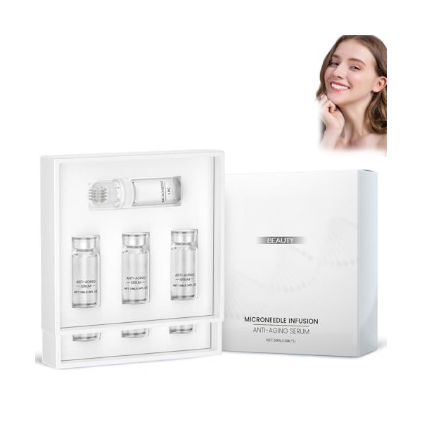 Micro Infusion Facial System, Hyaluronic Acid Microneedling Serum, Microneedle Infusion Anting-aging Serum Set, Face Serum fo