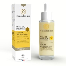 CICAMANUKA – Sérum visage régénérant 5% de miel de Manuka IAA15+ et acide hyaluronique – Hydrate, Redensifie, Lisse – Peaux e