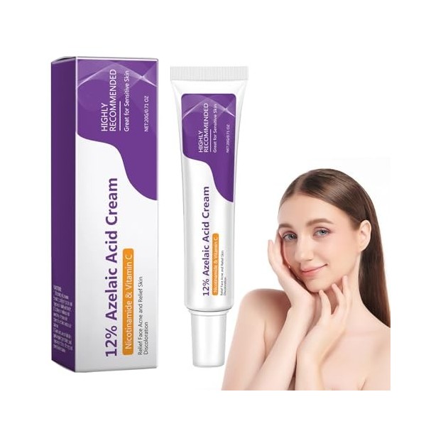 Nmbol Cream Azelaic Acid,Crème pour le visage à lacide azélaïque,crème à lacide azélaïque,crème de soin et de réparation du