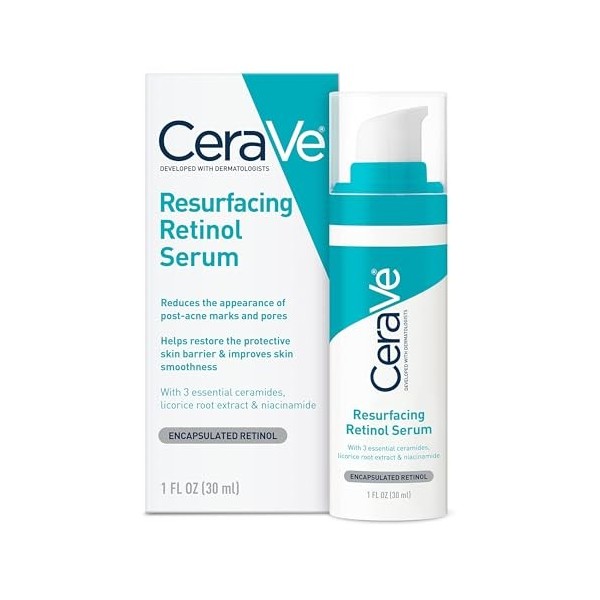 CERAVE Sérum pour le Visage au Rétinol, reduit élimine rides marques et cicatrices causées par l Acné et retablit la texture