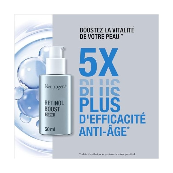 Neutrogena | Crème Anti-Âge Retinol Boost flacon-pompe de 50 ml – Soin du visage pour combattre les signes visibles de lâg