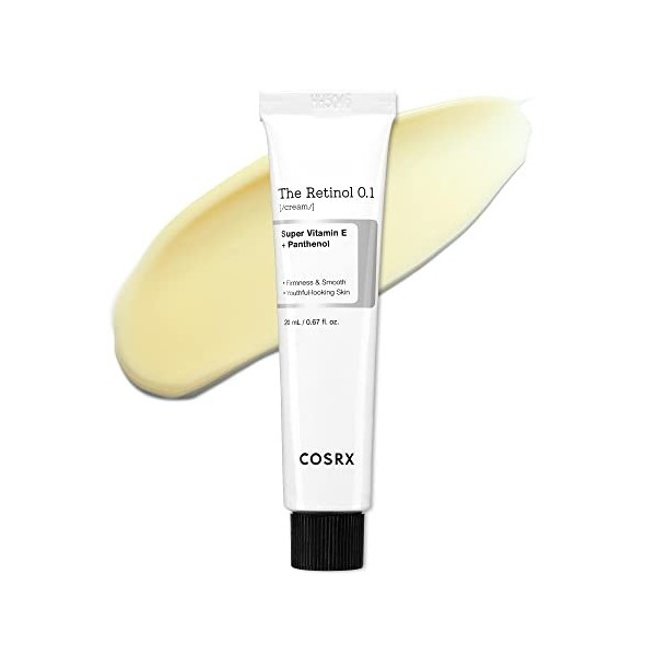 COSRX Crème au rétinol 0,1 0,67 fl.oz. Crème anti-âge au rétinoïde 0,1% pour le visage, les ridules et les signes de lâge, s