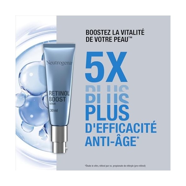 Neutrogena | Sérum Anti-Âge Retinol Boost flacon-pompe de 30 ml – Soin du visage pour combattre les signes visibles de lâg