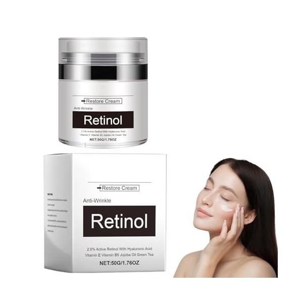 Nmbol Cream Crème Pour Le Visage Anti-Âge Au Rétinol,Retinol Creme Hydratante Visage,Crème Anti-Âge Rétinol Naturel,Anti-âge 