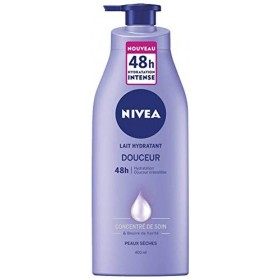 NIVEA Lait Hydratant Douceur 48h, Soin corporel enrichi en concentré de soin NIVEA & en beurre de karité, Lait pour le corps 
