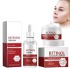 Dyceittdia 2pcs Set Rétinol, 30ml Extrait de Rétinol et 30g Crème Hydratante au Rétinol, Réduit les Ridules et les Cernes, Re