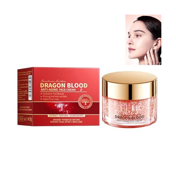 Dragons Blood Easy Cream,Crème De Sang De Dragon Placenta,Crèmes Anti-rides pour le Visage au Placenta,Crème Visage Sang de 