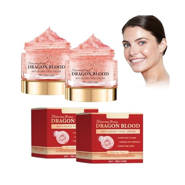 Nmbol Cream Crème De Sang De Dragon Visage,Crème Raffermissante Anti-Âge Au Rétinol,Crème au Sang de Dragon,Lot de 2 Crèmes A