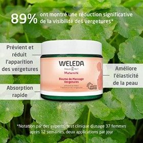Weleda - Baume de Massage Vergetures Pour Femmes Enceintes Prévient et réduit l’apparition des Pot 150 ml
