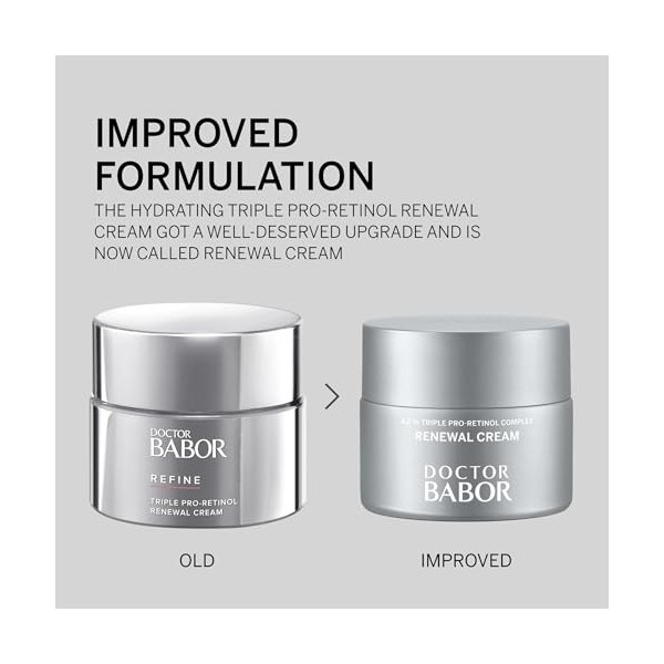 Doctor BABOR Renewal Crème régénérante anti-âge et anti-taches pigmentaires avec complexe pro-rétinol pour une peau rayonnant