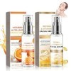 Allony Serum Hydratant Anti Tache Visage, 50ml Vitamine C Serum Visage+50ml Retinol Serum Visage, Sérum Vitamine C, éclaircir