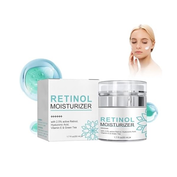 Crème Hydratante Au Rétinol et à LAcide Hyaluronique, Crème Visage Anti-Rides Nuit Naturelle et Bio, Face Cream, Crème de Jo