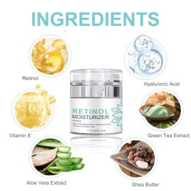 Crème Hydratante Au Rétinol et à LAcide Hyaluronique, Crème Visage Anti-Rides Nuit Naturelle et Bio, Face Cream, Crème de Jo