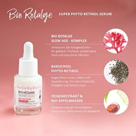 BIO:VÉGANE SKINFOOD Sérum à lalgue rouge bio Super Phyto-Retinol – Sérum Slow Age avec Phyto-Rétinol Bakuchiol sans parfum –