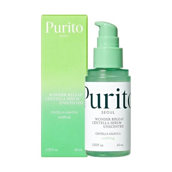 PURITO Centella Unscented Serum, Korean Centella, for All Skin Types, Ampoule, Soothing, Calming, Facial Serum for face, Vega