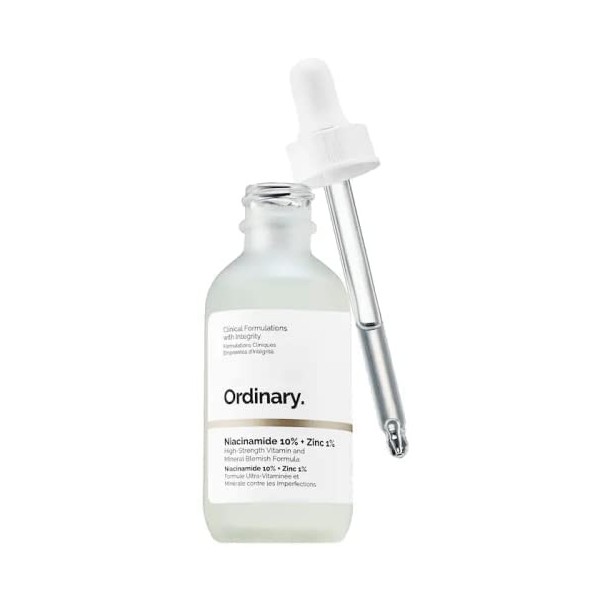 The New Ordinary Lot de 2 paquets de niacinamide 10 % + Zinc 1 % et solution de caféine 5 % + Sérum de contrôle de lhuile EG