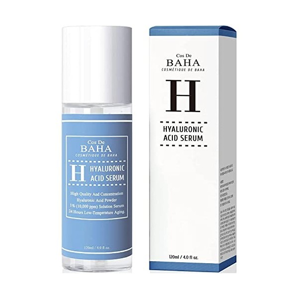 ZEESOON Sérum à lacide hyaluronique pur 120 ml Hydratant pour le visage pour Cos De Baha