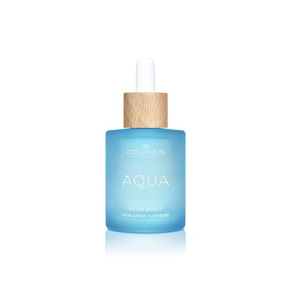 COCOSOLIS Aqua Filler-Effect Hyaluron Supreme Sérum pour le visage avec 8 types dacide hyaluronique et Aquaxyl™, soin de jou