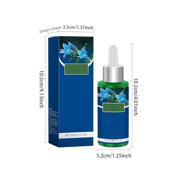 Dyceittdia 2pcs Essence de Gentiane Bleue, Sérum Raffermissant, Hydratant et liftant, Éclaircir les Ridules, Sérum de soin No