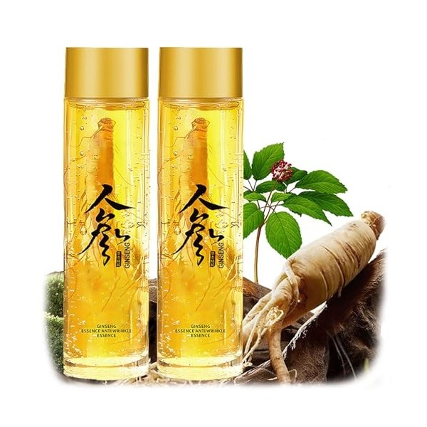 Essence de ginseng anti-rides, 2 pièces dhuile de sérum originale anti-rides à lextrait de ginseng, eau dessence de ginsen