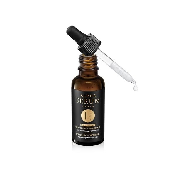 ALPHASERUM - SPIRULINE + VITAMINE H Sérum visage réparateur NUIT - 30mL