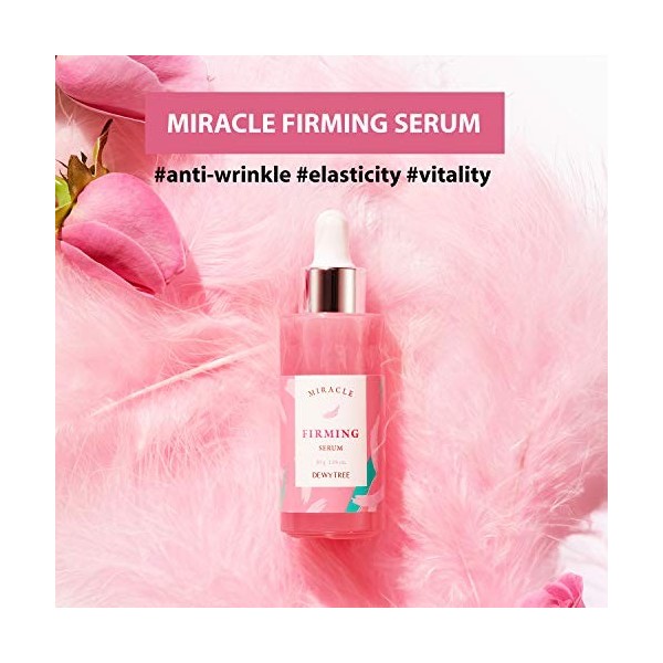 DEWYTREE Miracle Firming Serum 30ml 1.01 fl.oz. - Adenosine & Rose Extract Contained Anti-Aging & Firming Facial Serum, For