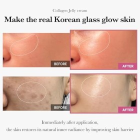 Medicube Crème à la gelée de collagène - Niacinamide et collagène hydrolysé lyophilisé - Augmente lhydratation de la barrièr