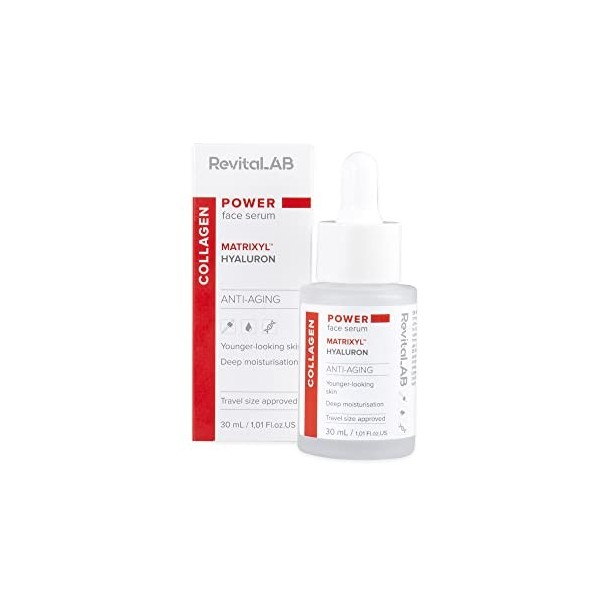 RevitaLAB Power Face Serum avec Collagène et Matrixyl ™ Un produit concentré, spécialement formulé pour offrir des soins cuta