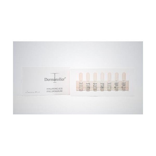 Dermaroller Ampoules dacide hyaluronique - Ampoules anti-âge pour la régénération du collagène - Hyaluron à haute dose pour 