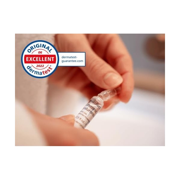 Dermaroller Ampoules dacide hyaluronique - Ampoules anti-âge pour la régénération du collagène - Hyaluron à haute dose pour 