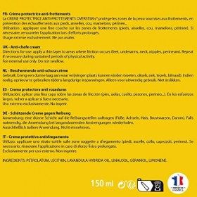 Overstim.s - Crème Anti-Frottements 150ml - Activités sportives - Protège efficacement des frottements cuisses, aisselles,